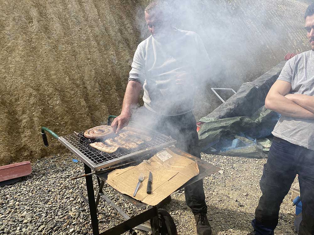 barbecue sur chantier